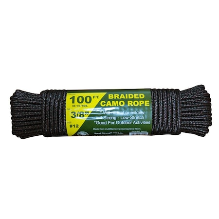 T.W. Evans Cordage Co. 3/8. x 100 ft. Braided Camo Rope 98415